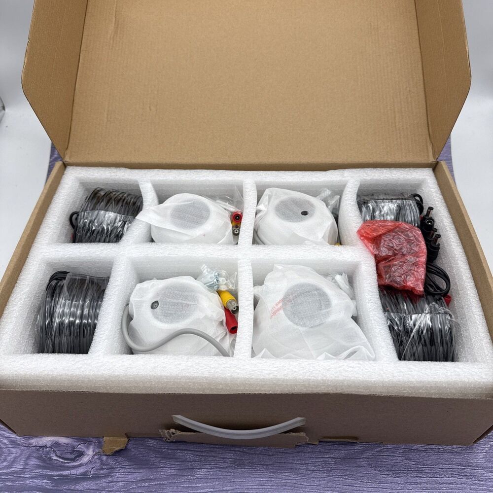 Set of 4 Lorex 2MP A-MPX IR Eyeball Dome Cameras Model LAE221TPK4B - OPEN BOX